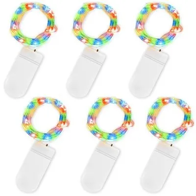 Zdjęcie produktu dla Łańcuch świetlny LED na baterie drut miedziany dekoracja ślub 6 szt