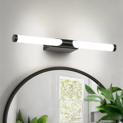 LED-Spiegellampe 7W 40cm neutralweiß 4000K IP44 schwarz