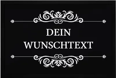 Produktbild von Fußmatte mit Wunschtext eigenem Text individuell anpassbarer Schrift rutschfest & waschbar SpecialMe® weiß 60x40cm