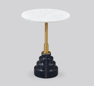 Produktbild von Beistell Tische Wohnzimmer Rund Hochwertig Modern luxus Couchtisch Marmor