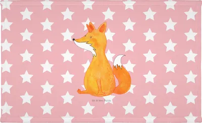 Produktbild von Mr. & Mrs. Panda Handtuch Einhorn Fuchs - Rot Pastell - Geschenk, Händehandtuch, Füchse, Unicorns, Frotteehandtuch, Unicorn, Baumwollhandtuch, Einhörner, Fuchshörnchen