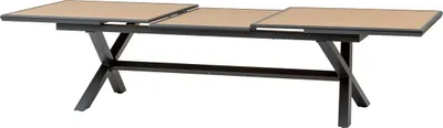 Produktbild von Ausziehbarer gartentisch axiome holzeffekt walnuss & graphit 12 plätze - Hespéride