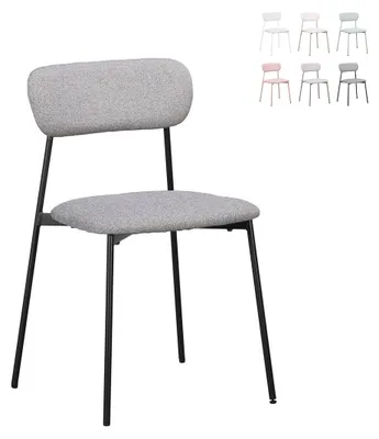 Produktbild von 4 moderne Küchenstühle mit gepolstertem Sitz Inka YES - Schwarz