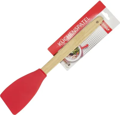 Produktbild von Küchenspatel aus Silikon mit Holzgriff 30 cm