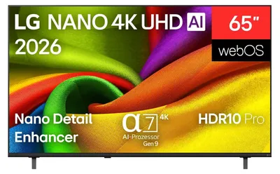 Produktbild von LG 65NU900B6LA, 165,1 cm (65"), 3840 x 2160 Pixel, LED, Smart-TV, WLAN, Schwarz