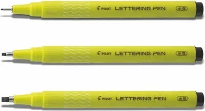 Produktbild von Pilot Fineliner Lettering Pen schwarz - 3er-Set 1,0 / 2,0 / 3,0 mm