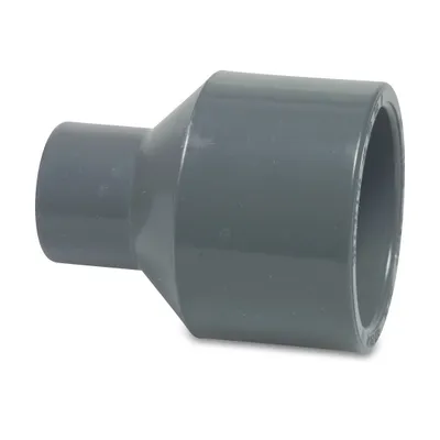 Produktbild von Mega Reduziermuffe PVC-U 125/110 mm x 90 mm Klebestutzen/Klebemuffe x Klebemuffe 16 bar, grau