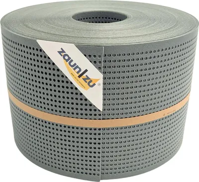Produktbild von Doppelstab Sichtschutz zaun|zu ECO gelocht 30% Streifen Recycling Zaunblende Salbei 50m