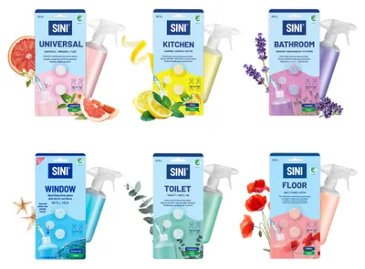 Produktbild von SINI Spray Nachfüllpackung Groß (6er-Pack) – Umweltfreundliches und effektives Reinigungsmittel – Weniger Plastikmüll – Sanft zu Kindern und Tieren