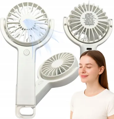 Obrázok produktu pre Mini ručný ventilátor na stôl, tichý cestovný ventilátor, USB-C