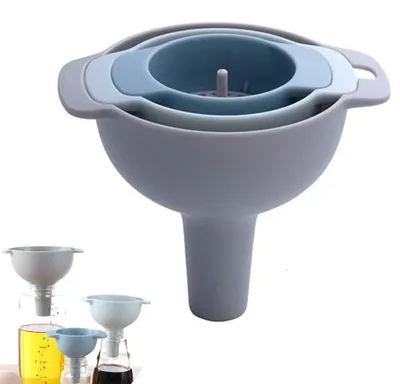 Produktbild von Küchentrichter - Trichter 4-in-1 – Küchentrichter für Gläser & Flaschen – Marmeladentrichter zum Umfüllen von Flüssigkeiten, Gewürzen, Kräutern