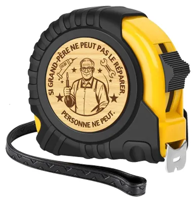 Maßband für Opa, 5 m, graviert, echtes Leder, Geschenk