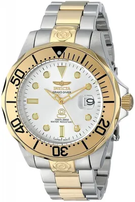 Obrázek produktu pro Invicta Grand Diver 3050 Pánské Hodinky - Automatické Hnutí - Nerezová Ocel se Stříbrným Ciferníkem - 47 mm