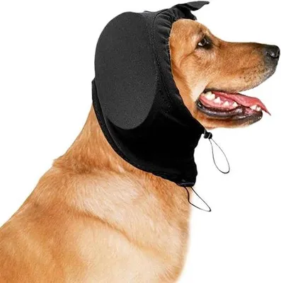 Produktbild von Hörschutz für Hunde - Hundeohrenschutz - Ohrenschutz für Hunde mit Lärmdämpfung 32dB - Sicherheitsohrenschutz für Hunde mit Lärmunterdrückung - Gehörschutz für Flugzeuge, Feuerwerke, Reisen und Gewitter - XL - schwarz