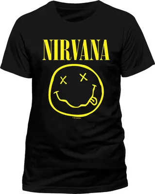 Produktbild von Nirvana Flower Sniffin (Back Print) Black 2XL T-Shirt