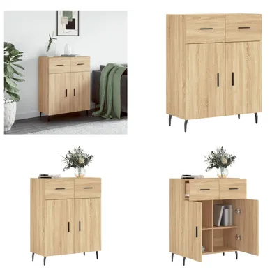 Produktbild von vidaXL Sideboard Sonoma Eiche 69,5x34x90 cm Holzwerkstoff - Sideboard - Sideboards - Schrank - Lagerschrank
