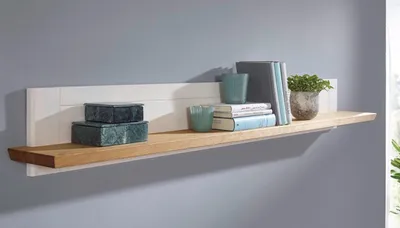 Produktbild von Wandboard 161cm "Zürich" Kiefer massiv weiß WZ-0133