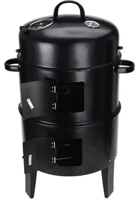 Immagine prodotto di Barbecue da giardino con affumicatore 40 x 78 cm nero