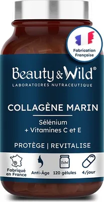 Obrázok produktu pre Výživový doplnok Beauty&Wild Collagéne Marin, 120 kapsúl