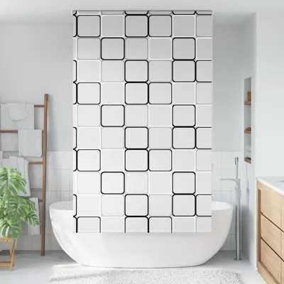 Imagen del producto de Maison Exclusive - Cortina de ducha, 130x240 cm, ancho de tela: 126 cm