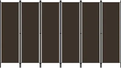 Obrázek produktu pro vidaXL 6dílný dělič místností hnědý 300x180 cm - Dělič místností