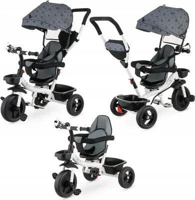 Obrázok produktu pre Trojkolka Stars, balančný bicykel, detská trojkolka, detský bicykel 3 v 1 - do 25 kg - kočík s riadidlami a otočným sedadlom