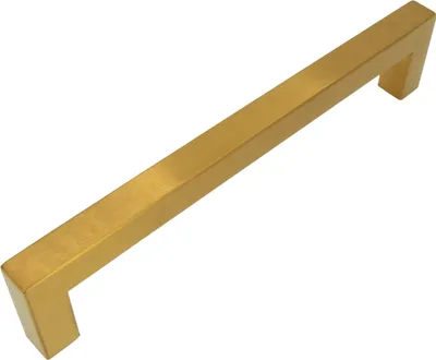 Zdjęcie produktu dla Klasyczny uchwyt meblowy wykonany ze szczotkowanej stali nierdzewnej, 160 mm, w kolorze złotym, trwały i elegancki do nowoczesnych i tradycyjnych wnętrz