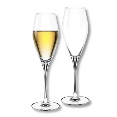 Image de Flûtes à champagne Wilmax 290 ml en cristal transparent, lot de 2 WL-888050/2C