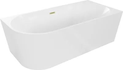 Obrázok produktu pre Mexen Mia voľne stojaca obdĺžniková vaňa 150 x 75 cm, biela, odtok s brúseným zlatom - 52691507500P-55
