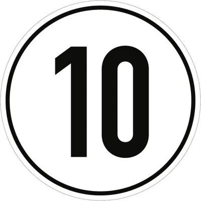 Produktbild von Dreifke® Aufkleber Geschwindigkeitsschild, 10 km/h, Folie, Ø 200 mm