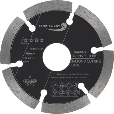 Obrázok produktu pre PRODIAMANT Diamantová fréza na škáry 90 mm betón, murivo, omietka s hrúbkou 6 mm