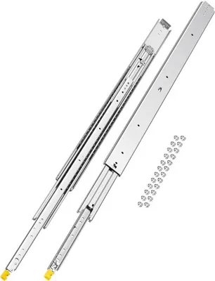 Zdjęcie produktu dla Prowadnice do szuflad - Prowadnice teleskopowe 1117 mm - Udźwig 226 kg - Idealne do renowacji szuflad i budowy mebli
