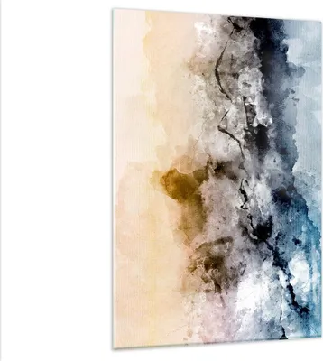 Produktbild von Bilder auf glas - Einteilig - Abstraktion Wolken Berge - 80x120cm - Glasbilder - Wandbilder - Bilder - zum Aufhängen bereit - Wanddekoration aus Glas - Glas Bilder - Wandbild auf Glas - GPA80x120-4894