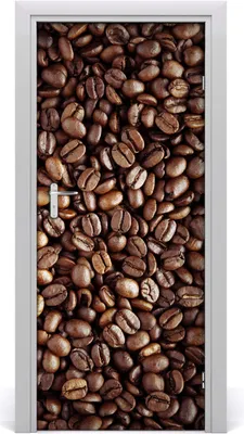 Produktbild von Tulup Türaufkleber 85x205 cm Dekorative Aufkleber Selbstklebend Wasserdichte Tapete Abnehmbar Schlafzimmer Wohnzimmer Wohnkultur - Kaffeebohnen