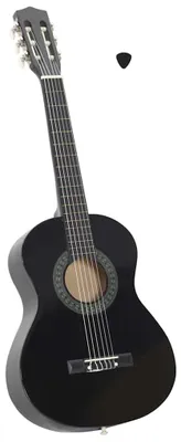 Produktbild von vidaXL Klassikgitarre für Anfänger und Kinder Schwarz 1/2 34"