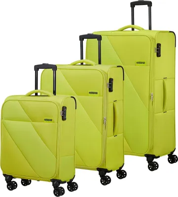 Produktbild von American Tourister Trolley Sun Break 3 PC Set A Lime neongelb 80cm