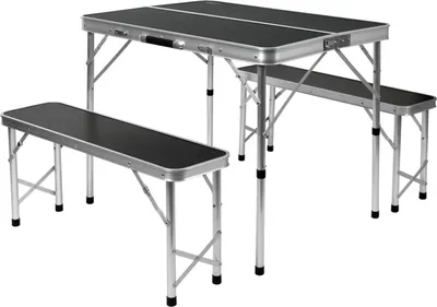 Produktbild von Campingtisch klappbar Alu Koffertisch Picknick Tisch Sitzgruppe Campingmöbel Set