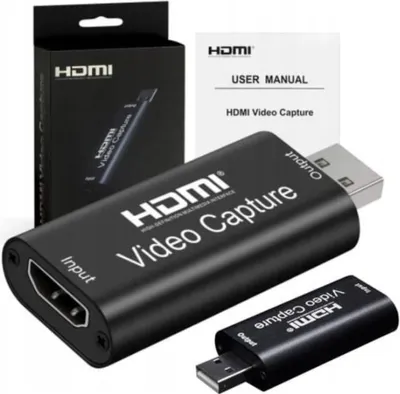 Obrázek produktu pro Video Grabber - HDMI Capture Card - USB 2.0 - Full HD 1080p - pro PC Laptop - Windows Mac - Plug and Play