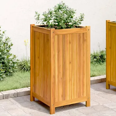 Obrázek produktu pro Květináč s vložkou 42x42x75 cm z masivního dřeva akácie