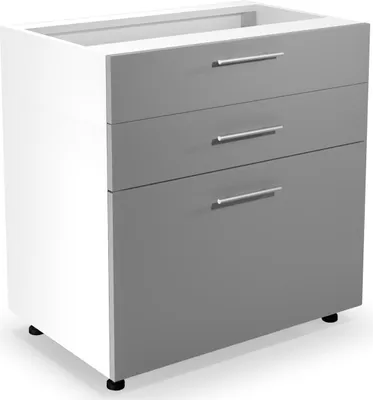 Obrázek produktu pro Halmar Dolní kuchyňská skříňka Vento D3S H-80/82 - bílá / světle šedý lesk
