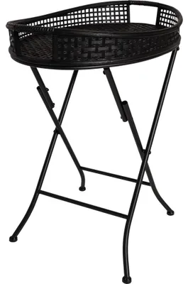 Produktbild von Lesli Living - Gartentisch Levi - Schwarz - 55x38x62cm