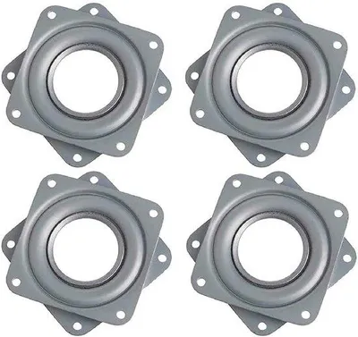 Image de Plateau rotatif triple – 7,5 cm – Blanc – Angle idéal pour les meubles de salon, les étagères de télévision et les meubles de cuisine
