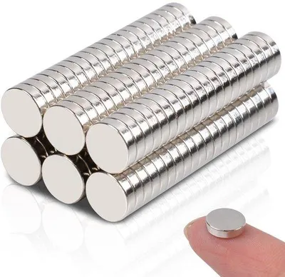 Produktbild von 120 kleine runde Neodymium-Magneten 8 x 2 mm extra starke Magnetstifte für Magneetbördel, Prikbördel, Küchenmagneten, Whiteboardmagneten