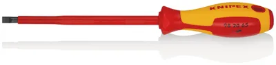 Produktbild von Knipex Schlitz-Schraubendreher 6,5x150mm, VDE-, 262mm, rot/gelb, 1 Stk.