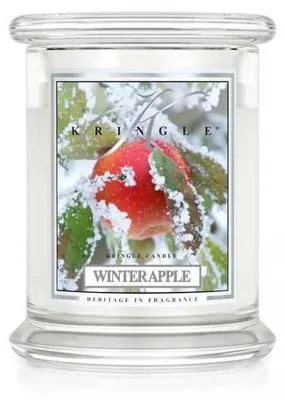 Image de Bougie parfumée Kringle Candle, Winter Apple, taille moyenne, avec 2 mèches (411 g)
