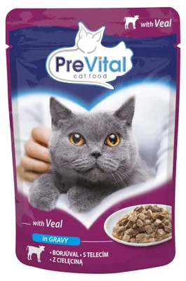 Zdjęcie produktu dla Mokra karma dla kota Prevital cielęcina 0,1 kg