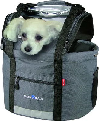 Produktbild von KLICKfix Doggy Shopper, Vorderseite, Fahrradtasche, Grau, 24 l, 7 kg, 380 mm