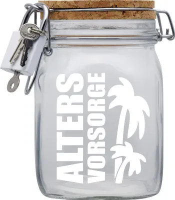 Produktbild von Spardose Geld Geschenk Ideen Altersvorsorge Transparent Größe L 1 Liter
