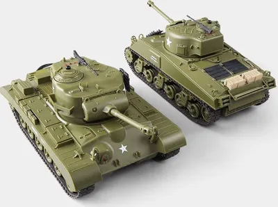 Produktbild von RC Panzer Battle 2er Set - Infrarot Kampfsystem - Gefechtssimulation - 1:30 von Heng Long
