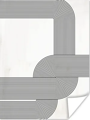 Produktbild von MuchoWow® Poster Abstrakt - Schwarz - Weiß 90x120 cm - Wohnzimmer